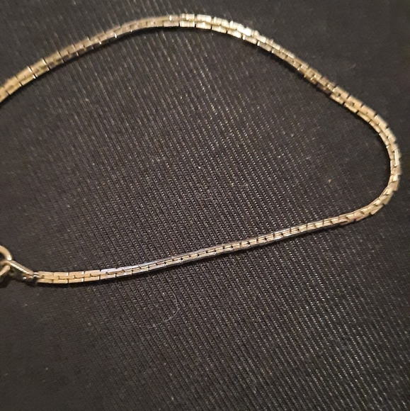 Vintage boxy art deco style metal chain 7in - Picture 8 of 8